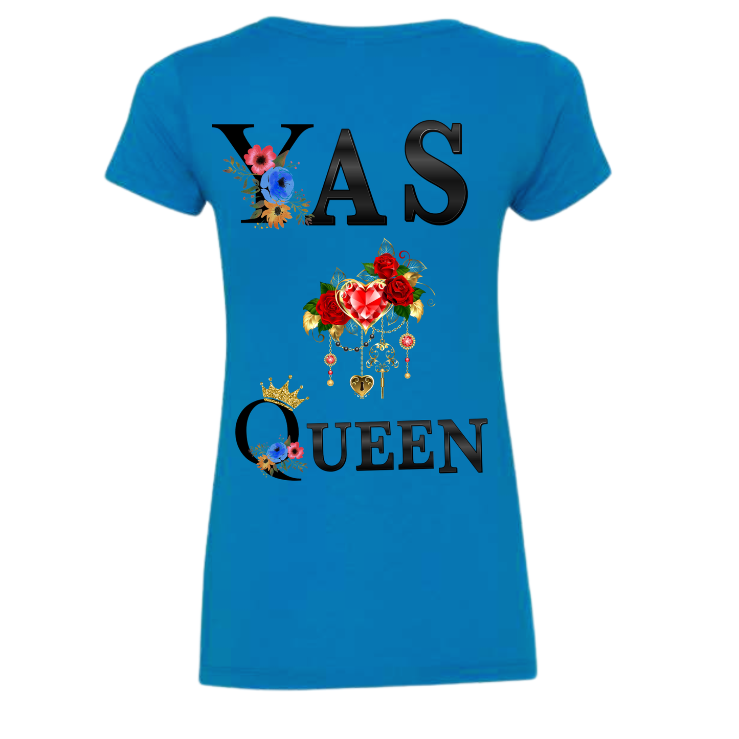 YAS QUEEN Floral Crown Shirt – Bold, Glam & Empowering Tee