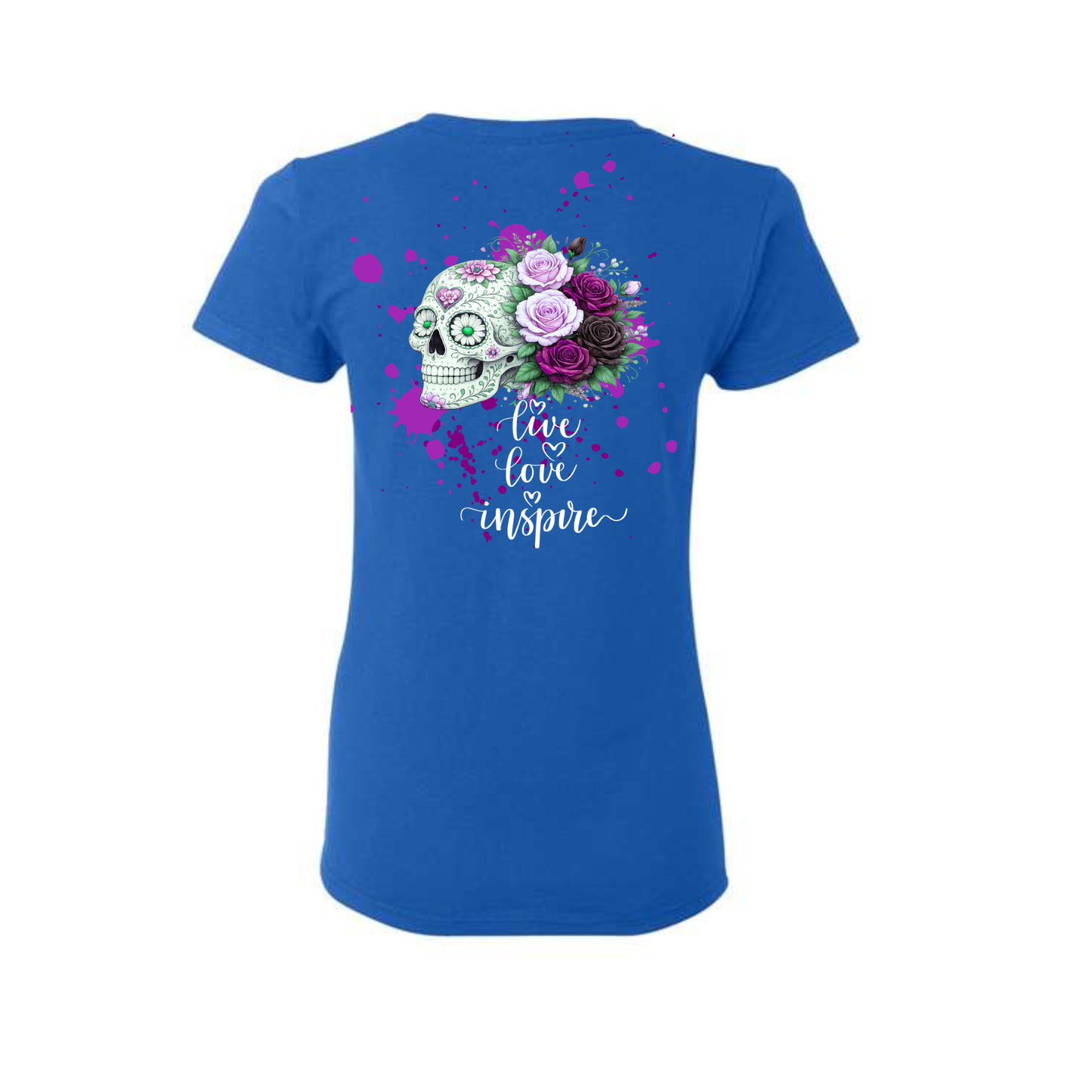 Floral Skull Tee Roses