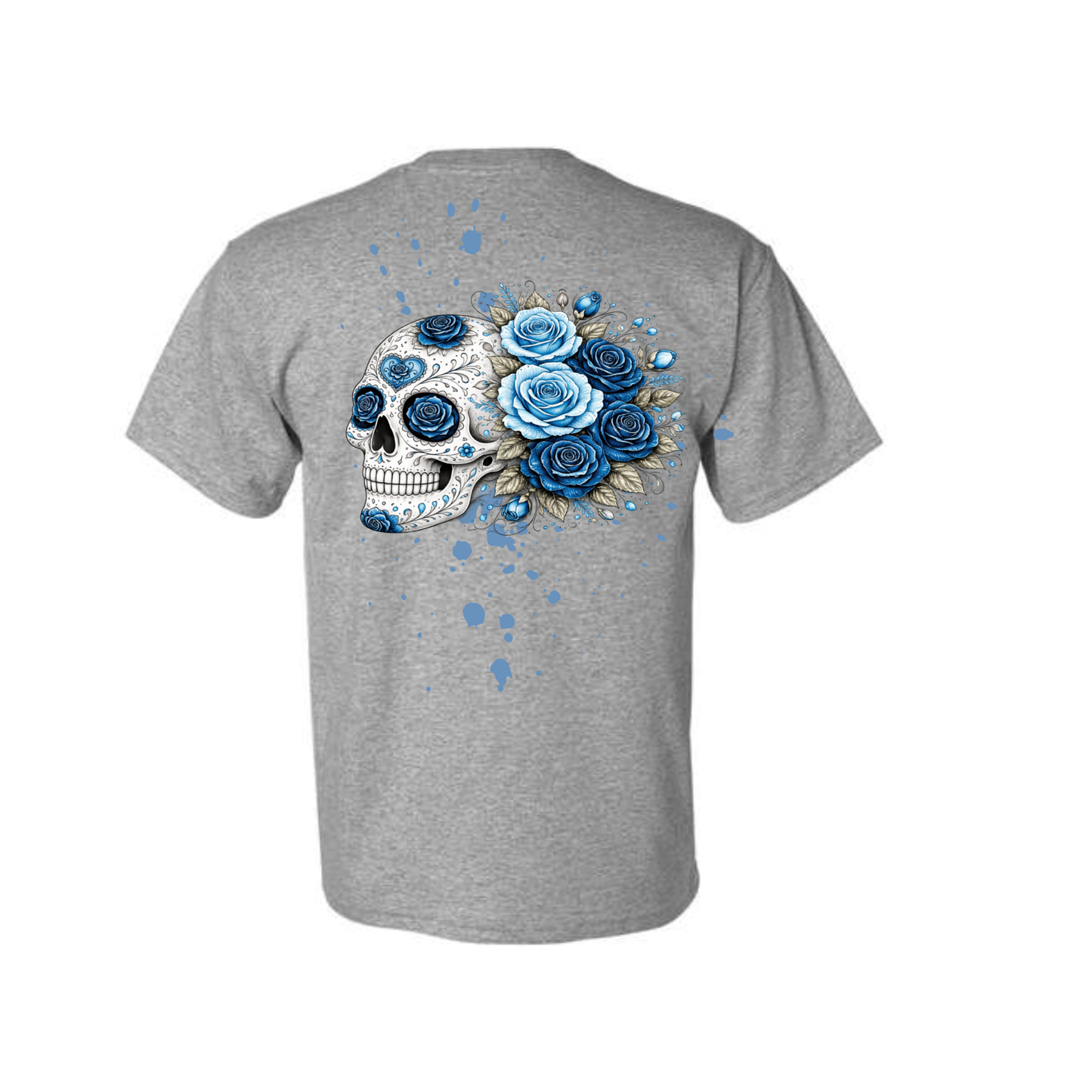 Floral Skull Unisex Tee – Bold, Minimal & Edgy Style