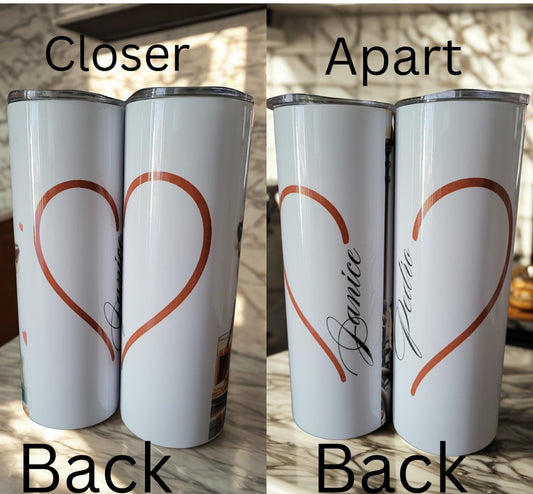 Personalized Couples 20oz Tumbler Set Inspired by all time character favorites.