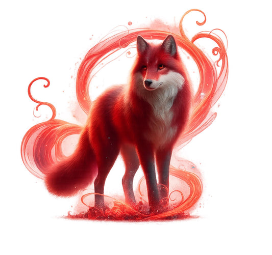 Red Wolf Insulated Water Bottle: 24oz Stainless Steel with Straw Lid