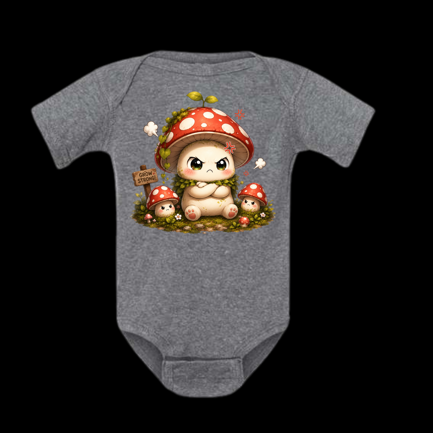 Cute Mushroom Baby Bodysuit