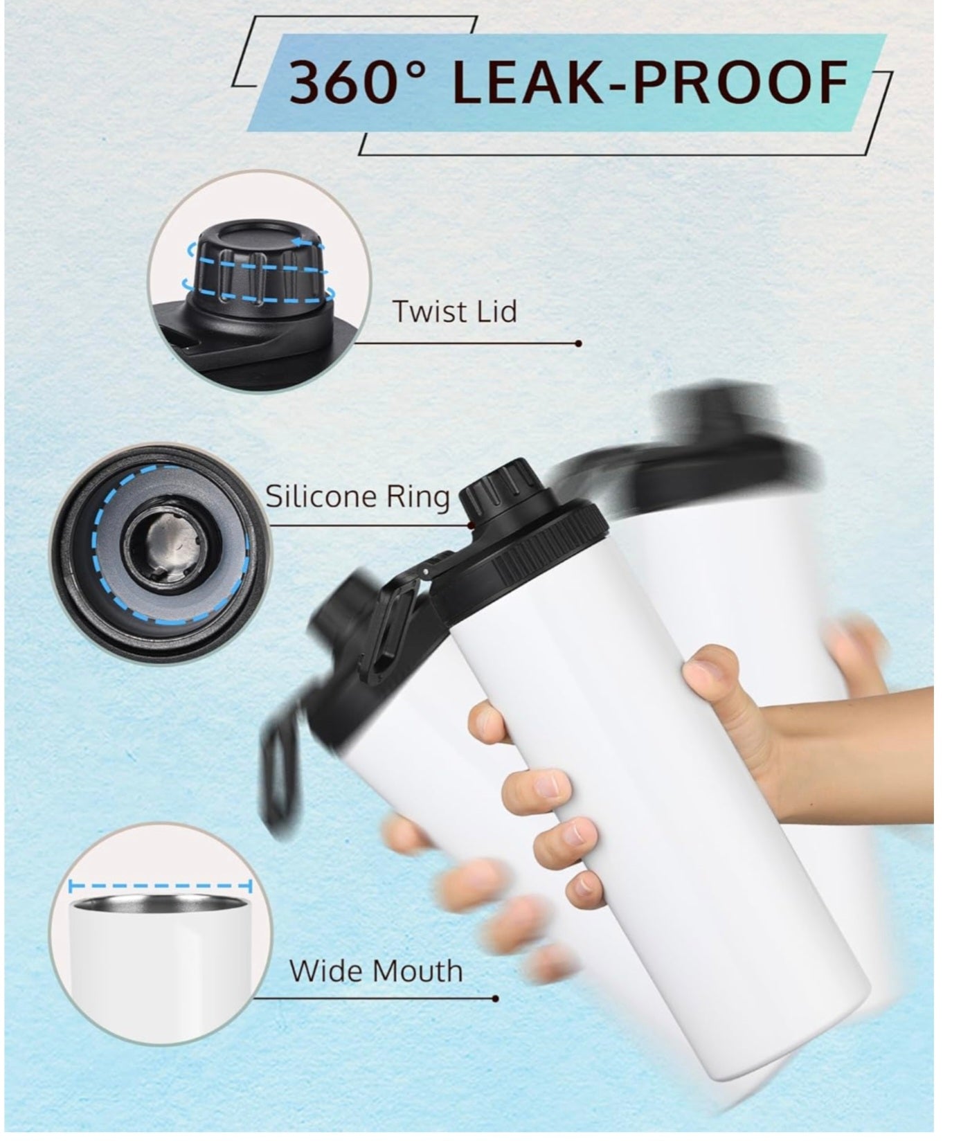 Personalized Anime Water Bottle β 22oz Stainless Steel Anime Drinkware (Anime images options listed)