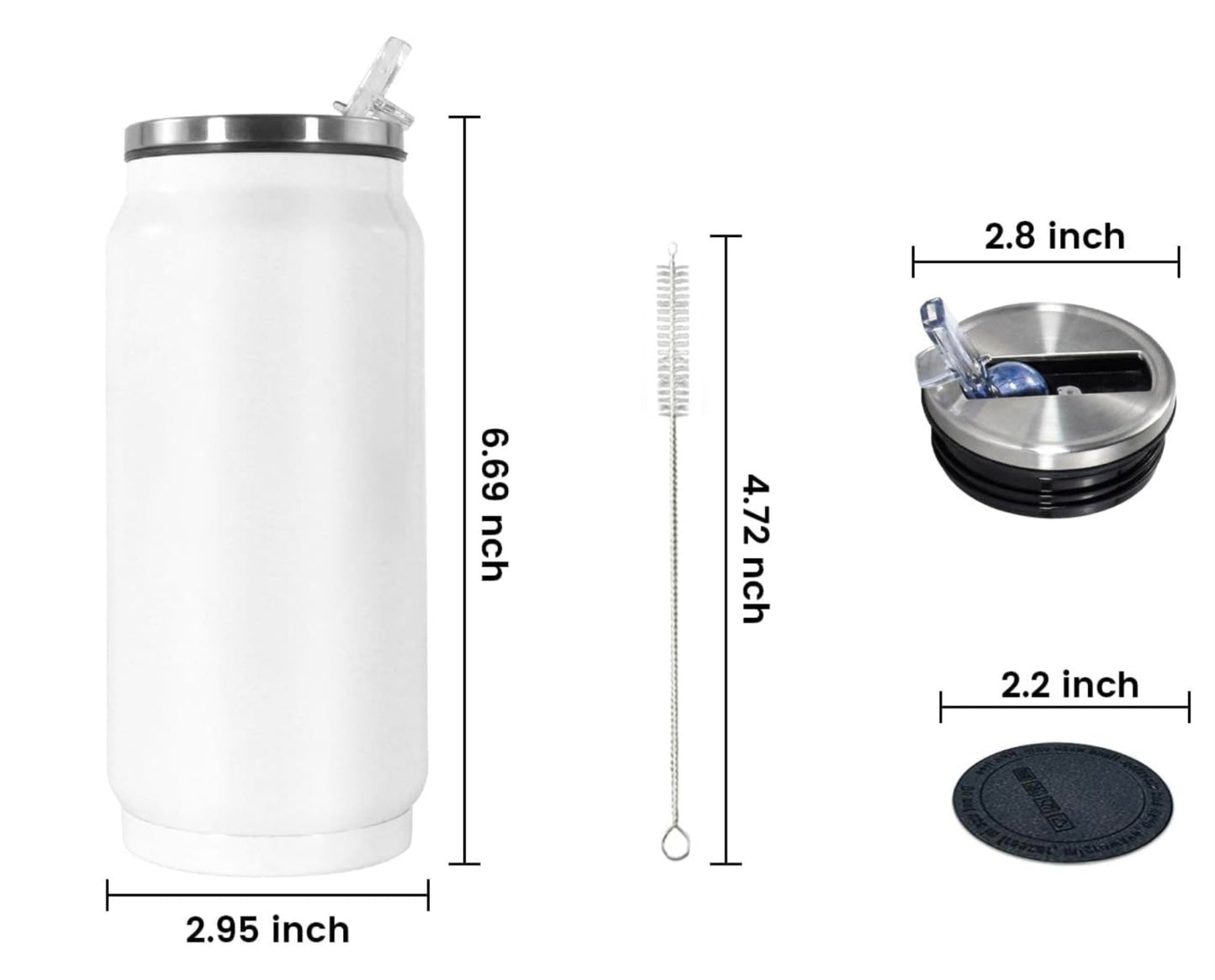 Kids Rainbow Pony Sippy Cup – 12oz Stainless Steel Spill-Proof Tumbler with Straw