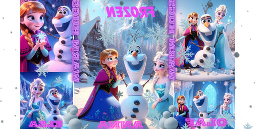 Frozen inspired Kids Water Bottle β 12oz with Straw Lid