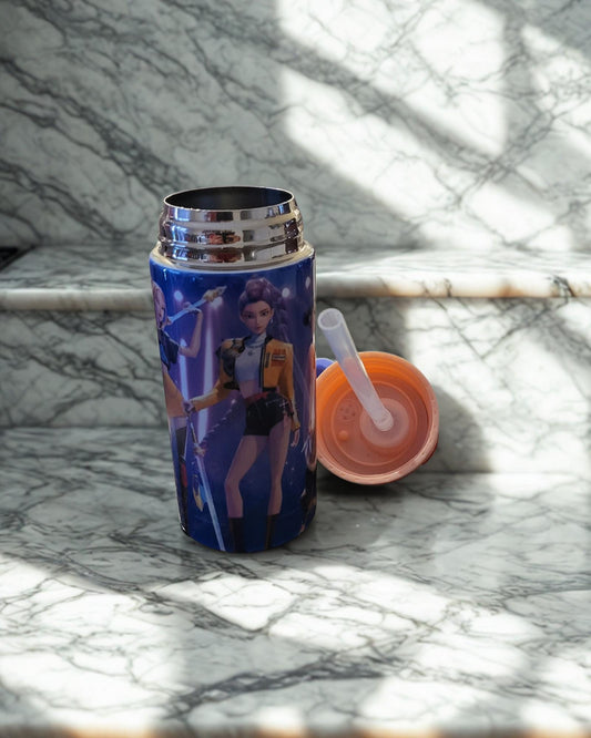 K-Pop Demon Hunter Water Bottle β Leakproof Flip Top Lid β 12 oz BPA-Free Plastic