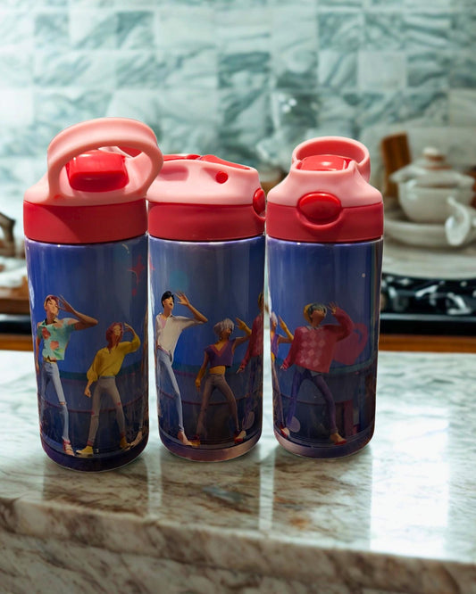 Saja Boys - K-Pop Demon Hunter Water Bottle β Leakproof Flip Top Lid β 12 oz BPA-Free Plastic