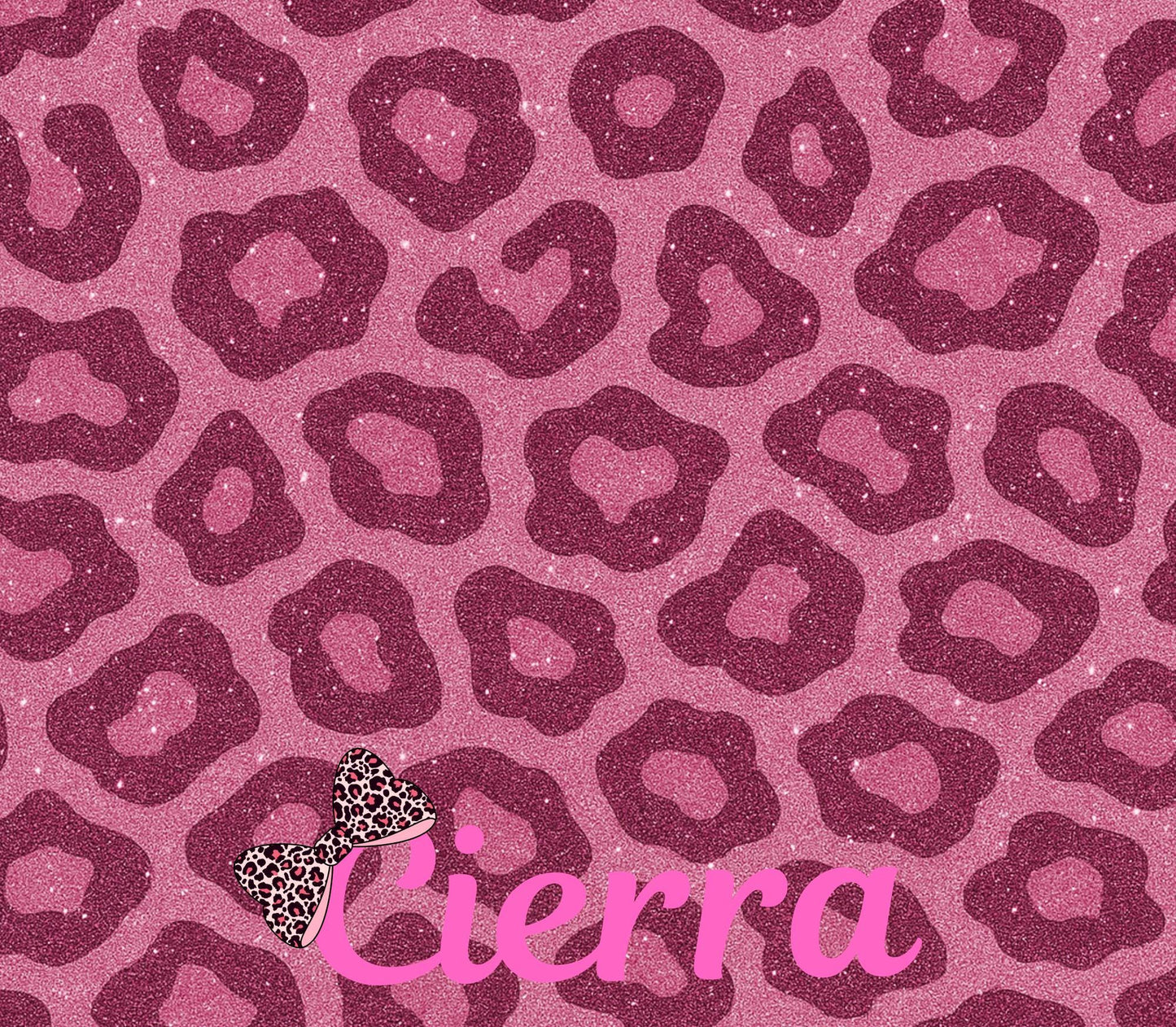 Pink Leopard Print Personalized Water Bottle – 22oz Stainless Steel with Flip Lid