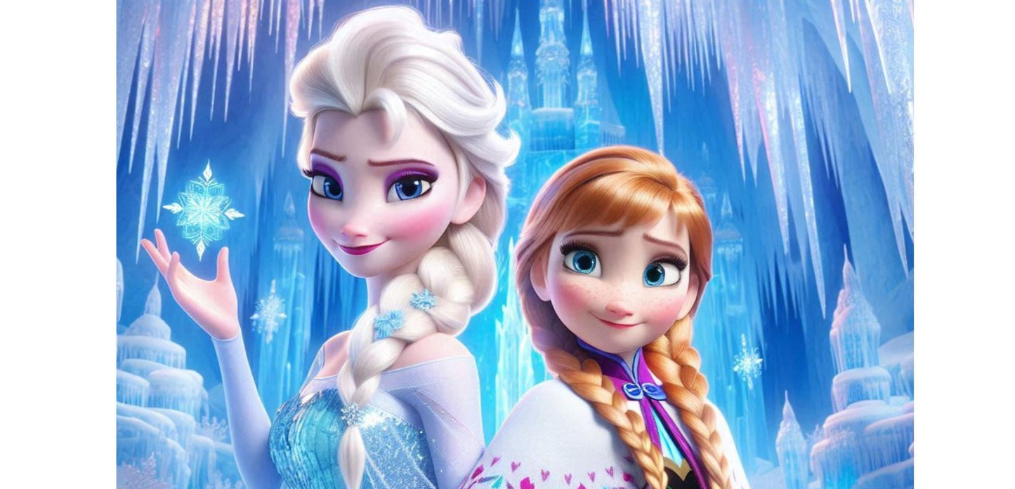 Frozen inspired Kids Water Bottle – 12oz with Straw Lid