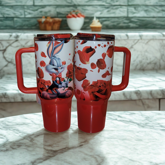Rose Romance/ Valentines day 40oz Travel Tumbler