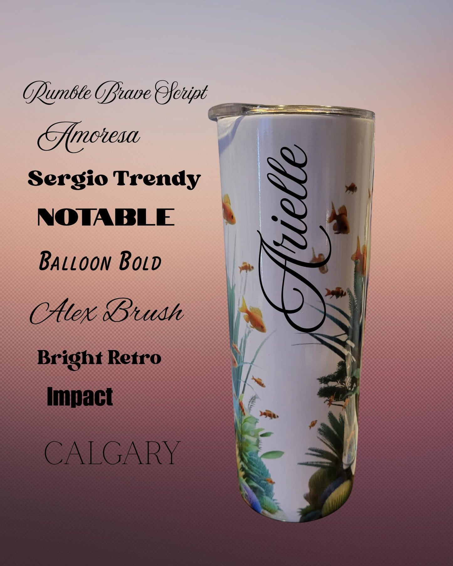 Personalized Mermaid Tumbler: 20oz Stainless Steel Insulated Cup