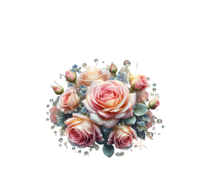 Floral Rose Design | Gift for Her | 20 oz Tumbler with Handle |