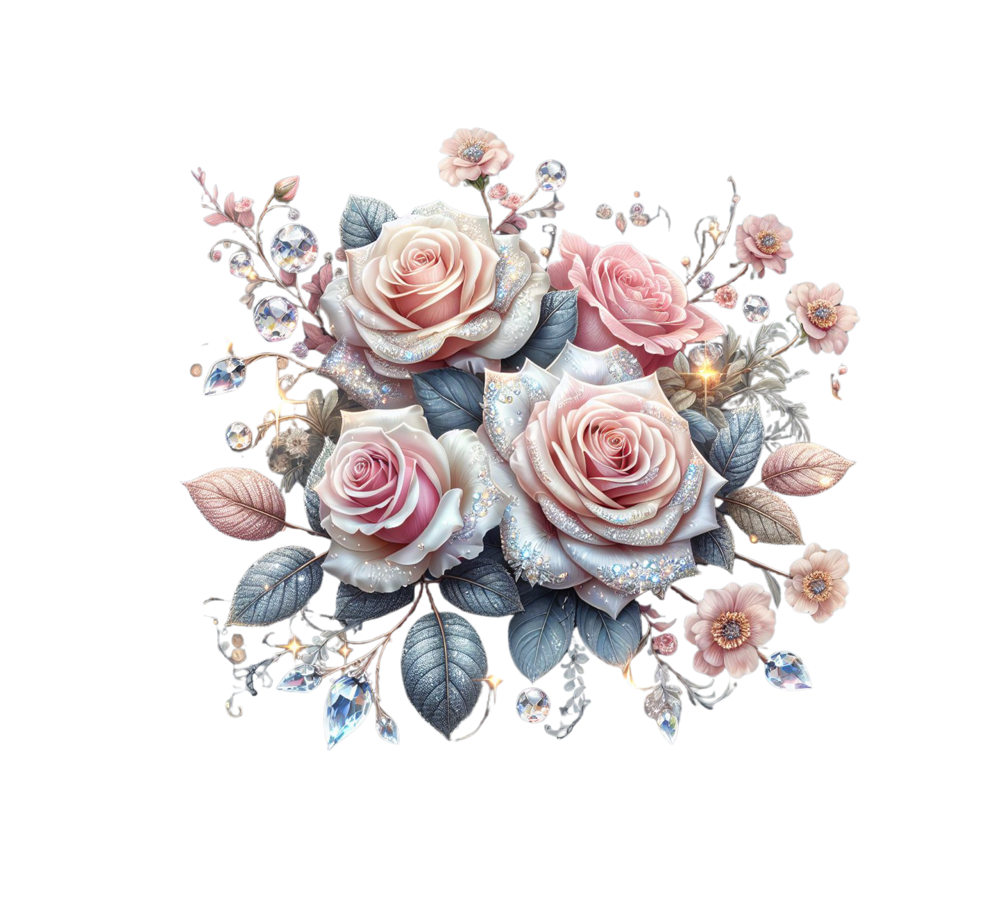 Floral Rose Design | Gift for Her | 20 oz Tumbler with Handle |