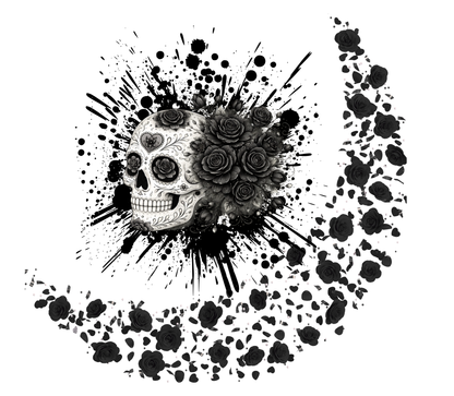 Floral Sugar Skull Tumbler – Aesthetic Skull & Flowers Stainless Steel Water Bottle | Gothic Celestial Drinkware Gift