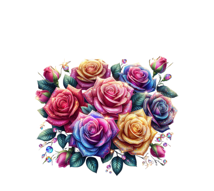 Floral Rose Design | Gift for Her | 20 oz Tumbler with Handle |