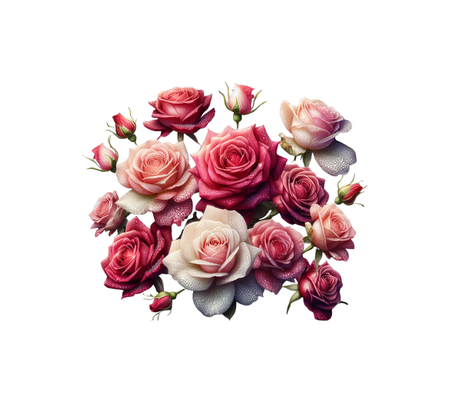 Floral Rose Design | Gift for Her | 20 oz Tumbler with Handle |