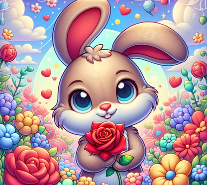 Floral Rose Design | Gift for Her | 20 oz Tumbler with Handle |