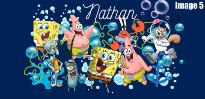 Cartoon Sippy Cup Personalized Kids Water Bottle with Flip Lid – 12 oz Leakproof Bottle