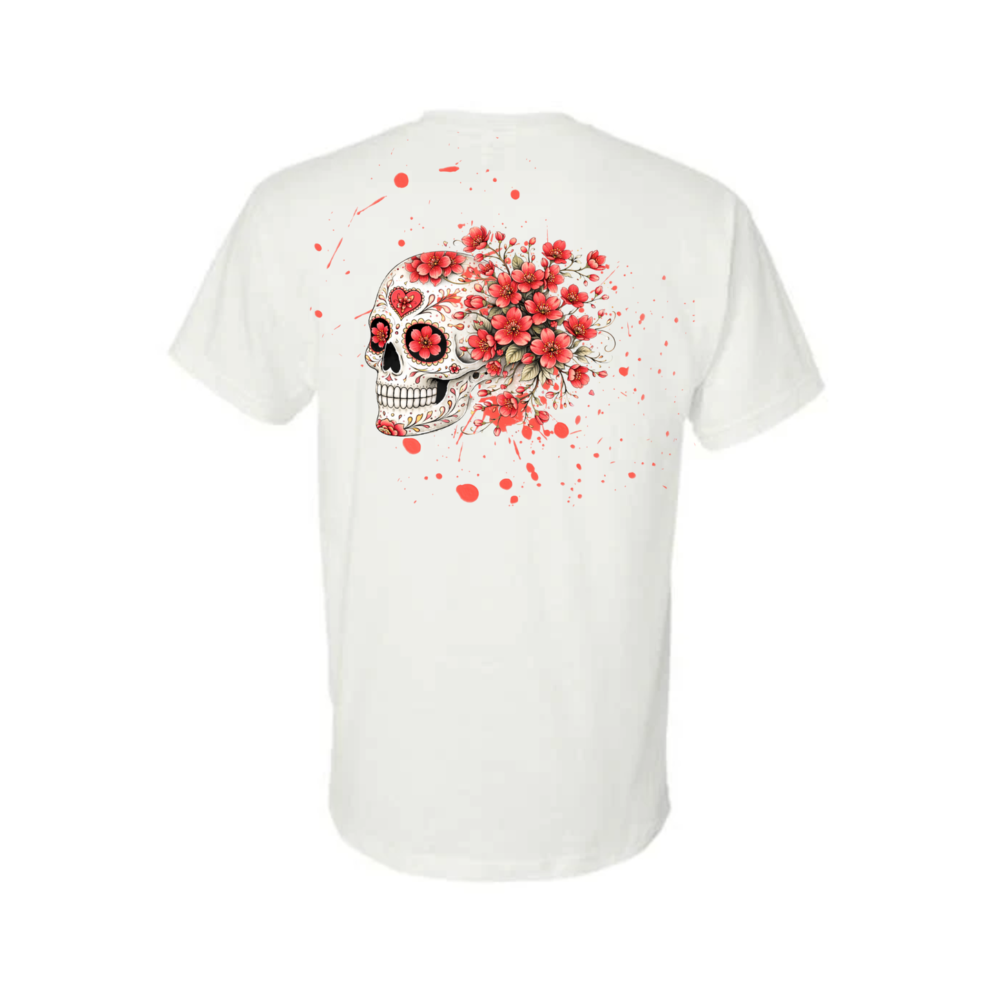 Floral Skull Unisex Tee – Bold, Minimal & Edgy Style