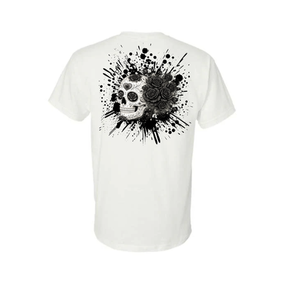 Floral Skull Unisex Tee – Bold, Minimal & Edgy Style
