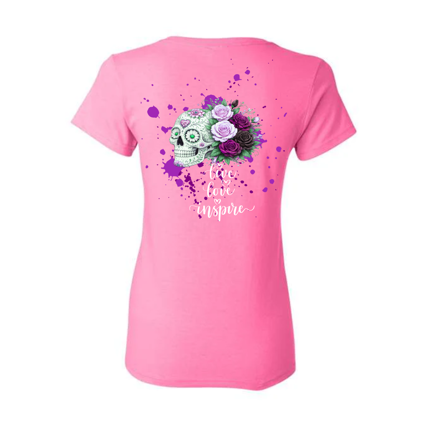 Floral Skull Tee Roses
