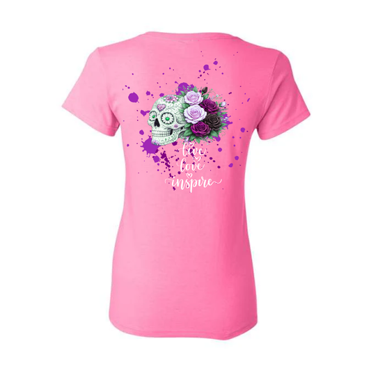 Floral Skull Tee Roses