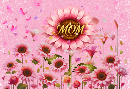 Personalized “Mom” Floral Tumbler with Handle – Custom Name & Heartfelt Message | Mother’s Day Gift