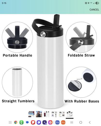 20oz  Disney character Sublimation Tumbler – Vacuum Insulated Stainless Steel