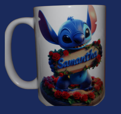Personalized coffee mug highligting your favorite cartoon character