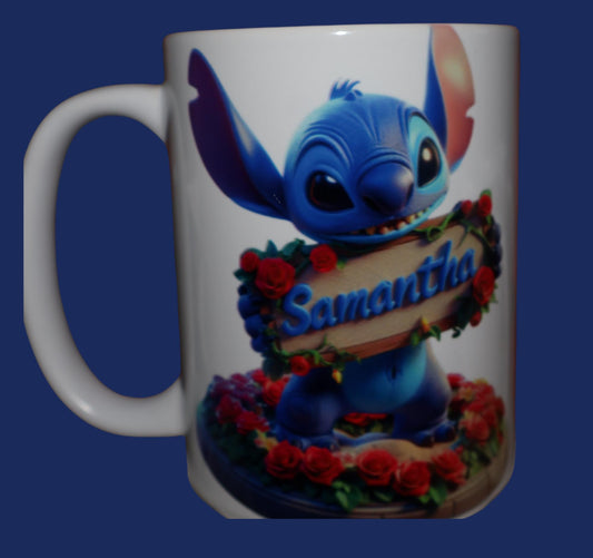 Personalized coffee mug highligting your favorite cartoon character
