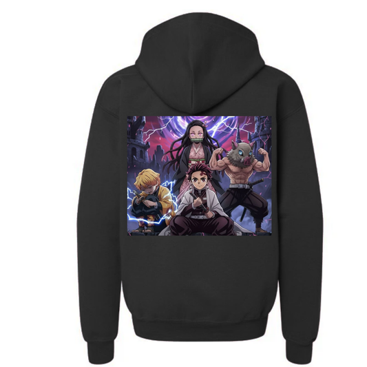 Dark Fantasy Warrior Hoodie – Anime Style Graphic Sweatshirt – Manga Style Hoodie
