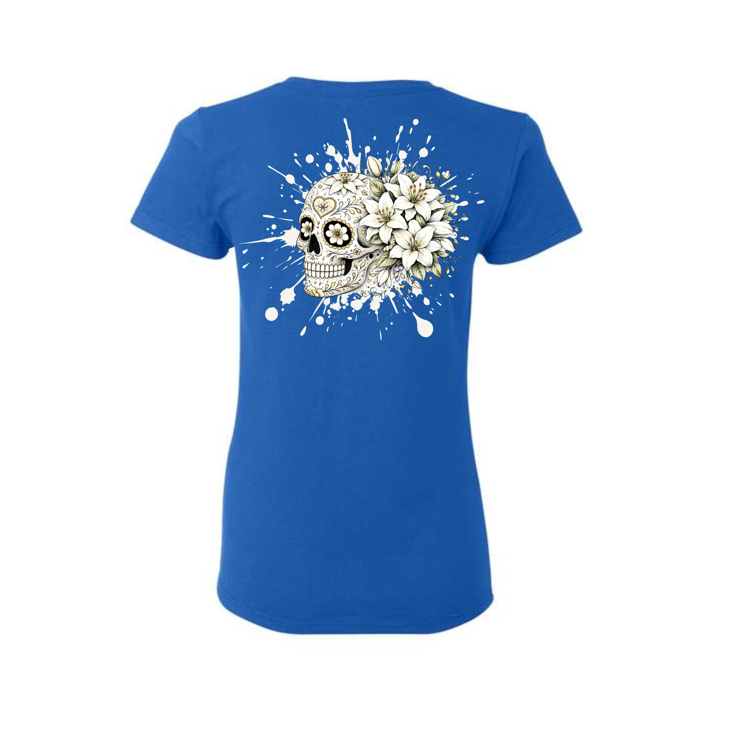 Floral Skull Tee Lilies