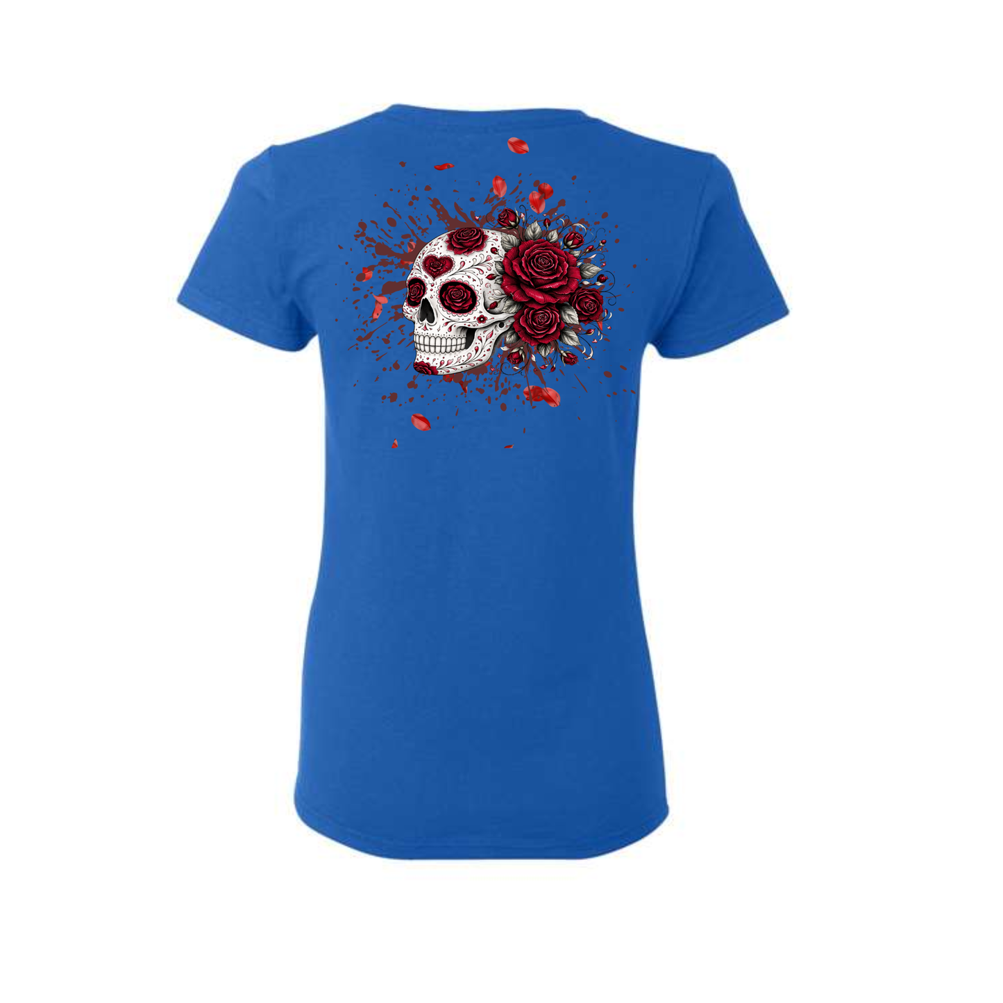 Red Roses decorative Skull T-shirt