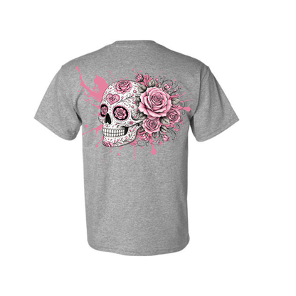 Floral Skull Unisex Tee – Bold, Minimal & Edgy Style
