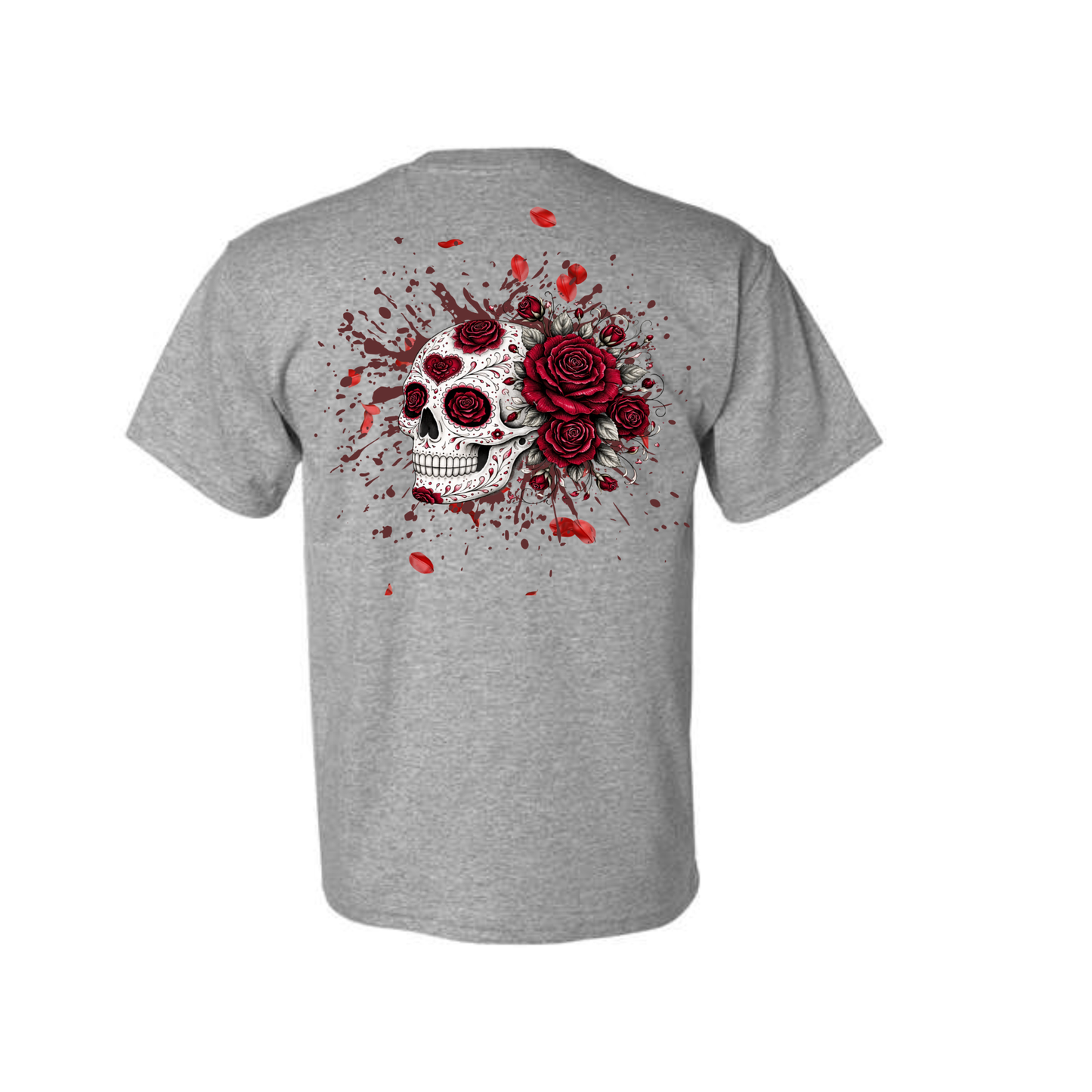 Floral Skull Unisex Tee – Bold, Minimal & Edgy Style