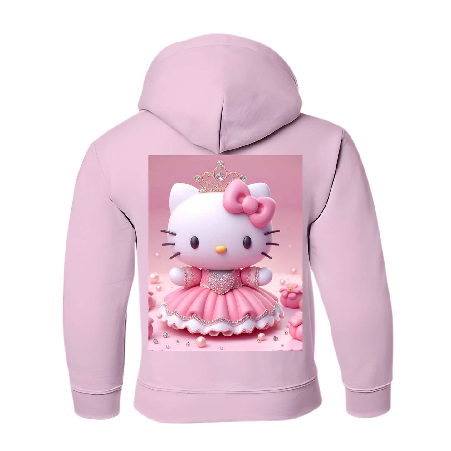 Pink Cartoon Kitty Basketball Hoodie/ Unisex