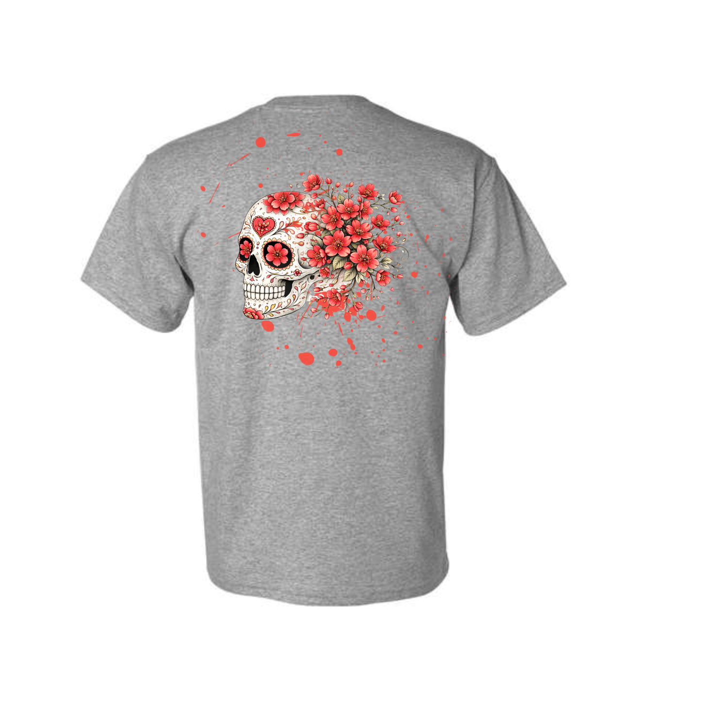 Floral Skull Unisex Tee – Bold, Minimal & Edgy Style