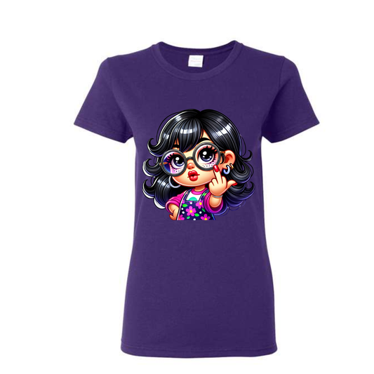 Sassy Cute Attitude Girl Shirt – Funny & Bold Cartoon Tee