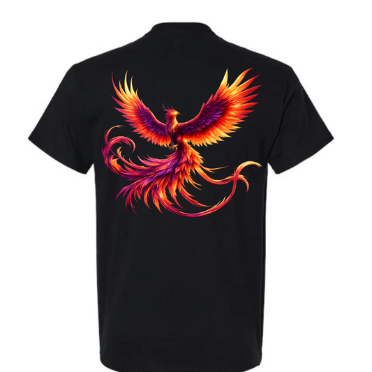 Fire Phoenix Shirt – Mythical Bird Tee – Flame Fantasy Graphic T-Shirt – Rebirth Symbol Shirt – Unisex Phoenix Tee