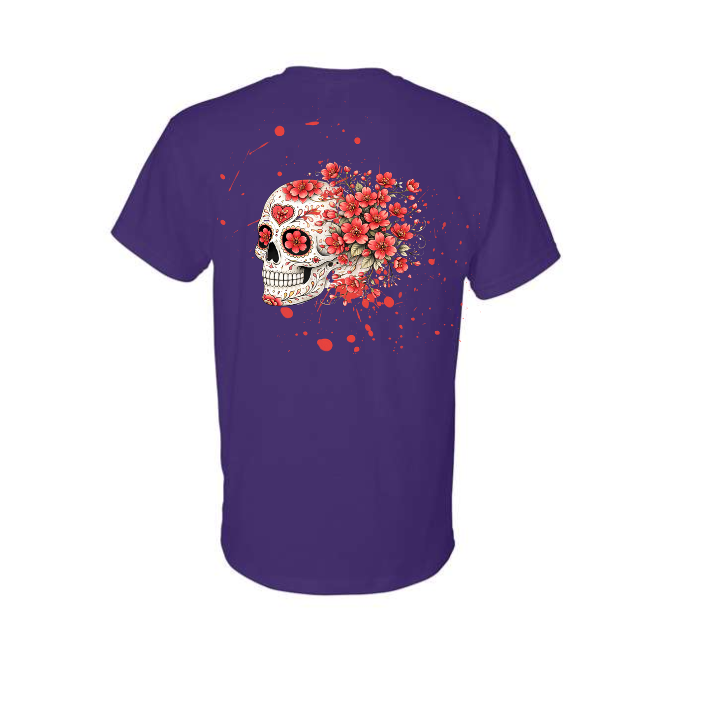 Floral Skull Unisex Tee – Bold, Minimal & Edgy Style