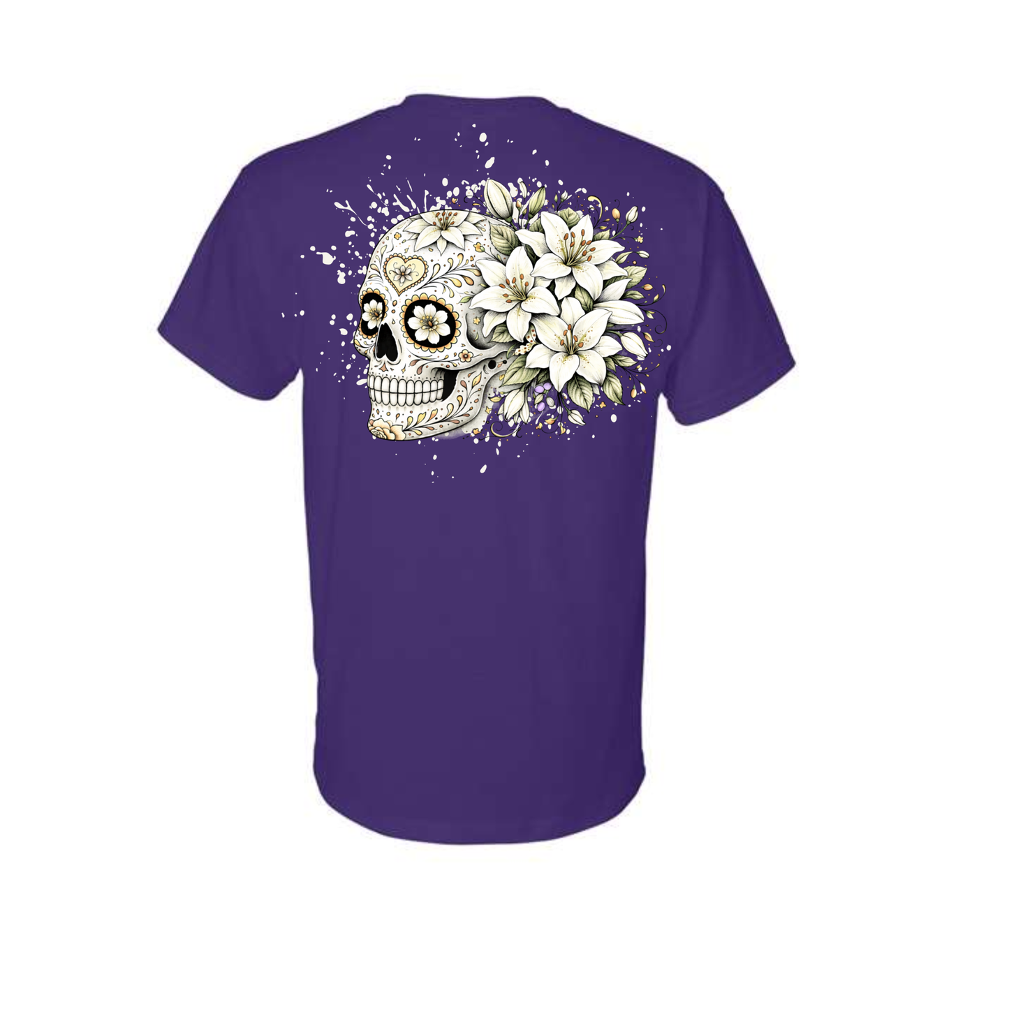 Floral Skull Unisex Tee – Bold, Minimal & Edgy Style