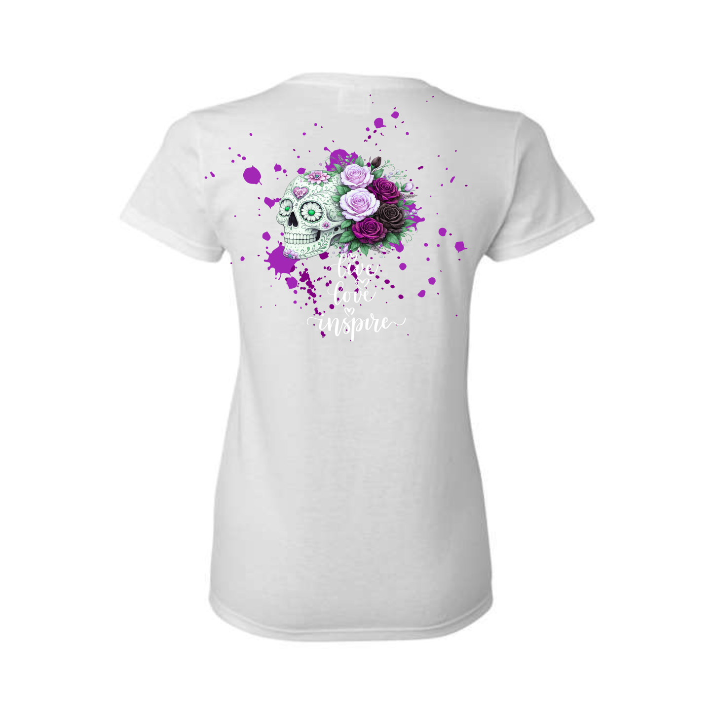 Floral Skull Tee Roses