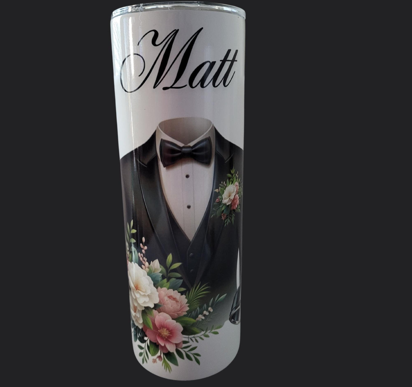 Personalized Wedding Tumblers Set: Bride and Groom Design, Insulated Travel Cups