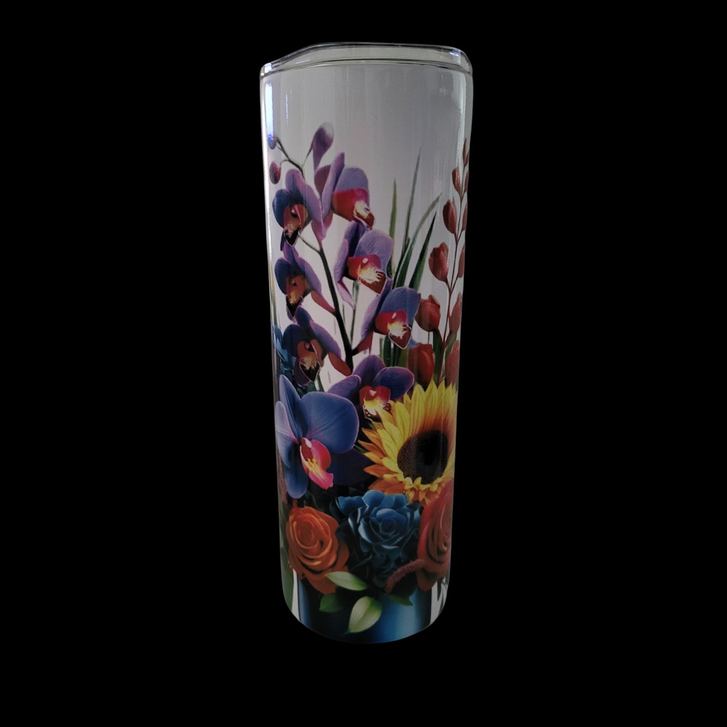 Floral Stainless Steel Tumbler: Botanical Insulated Travel Mug (20oz)