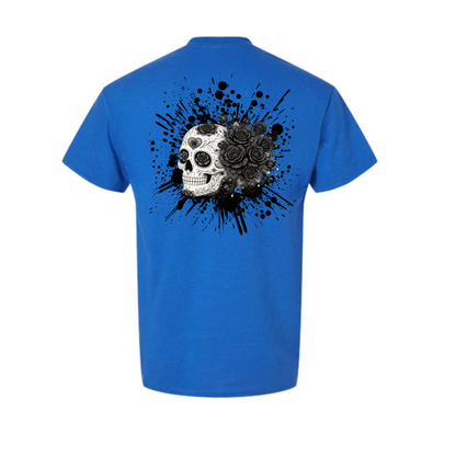 Floral Skull Unisex Tee – Bold, Minimal & Edgy Style