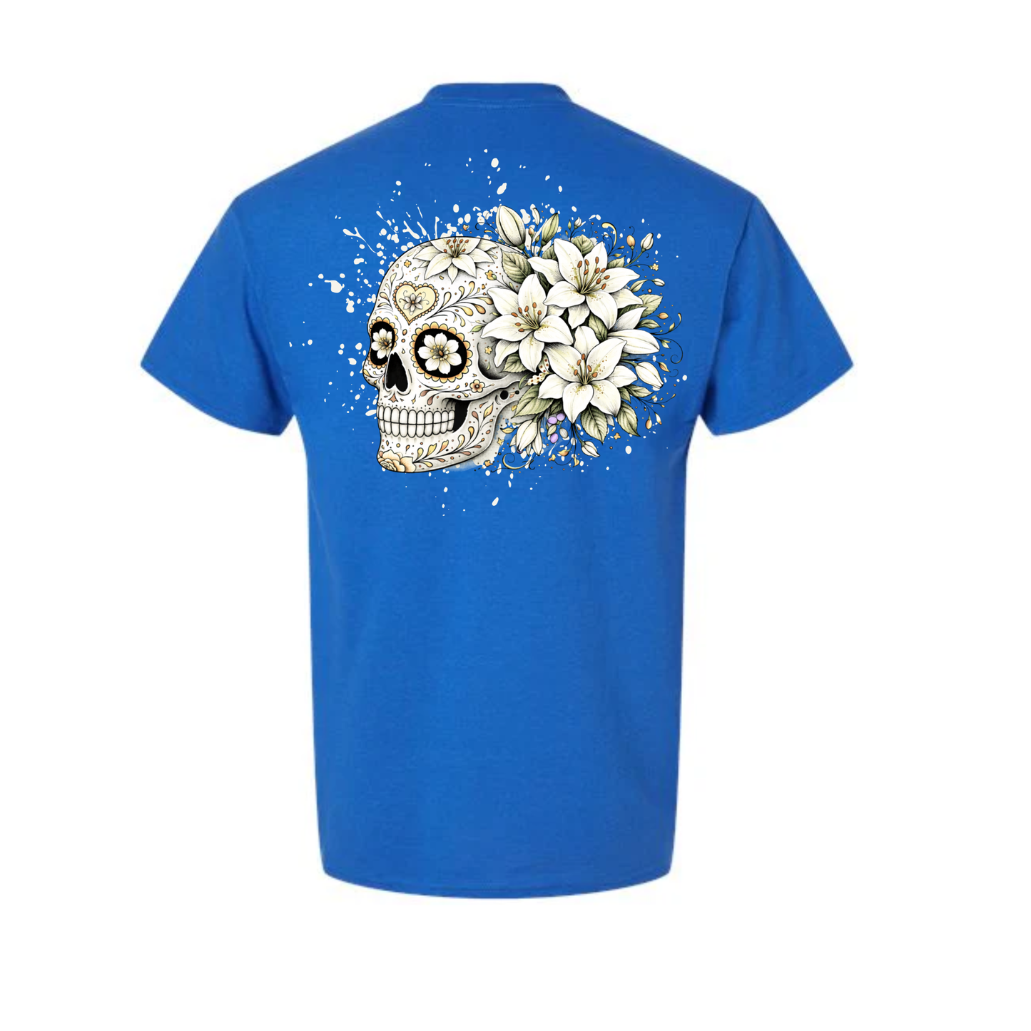 Floral Skull Unisex Tee – Bold, Minimal & Edgy Style