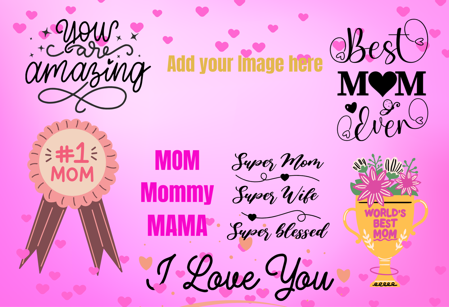 Personalized “Mom” Floral Tumbler with Handle – Custom Name & Heartfelt Message | Mother’s Day Gift