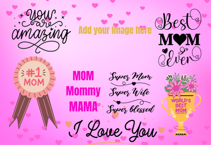 Personalized “Mom” Floral Tumbler with Handle – Custom Name & Heartfelt Message | Mother’s Day Gift