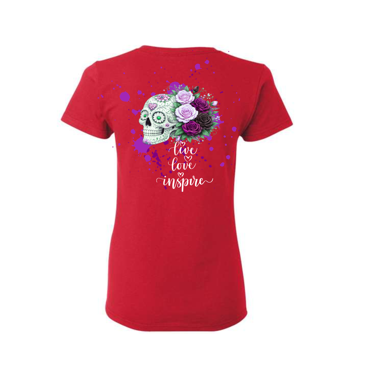 Floral Skull Tee Roses
