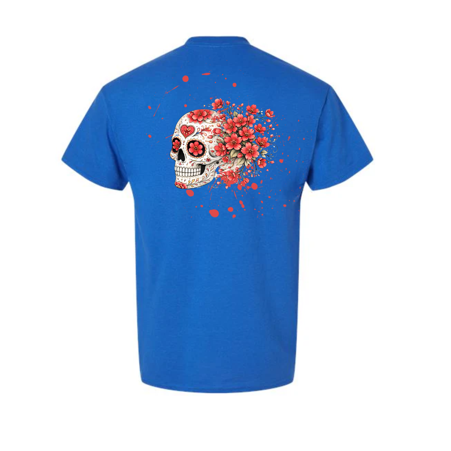 Floral Skull Unisex Tee – Bold, Minimal & Edgy Style